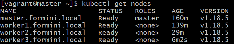 kubemaster-get-nodes /images/blog/creation-kubernetes-centos-7/kubectl-get-nodes.png
